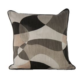 Coussin aux motifs abstraits (45x45 cm - Naturel)
