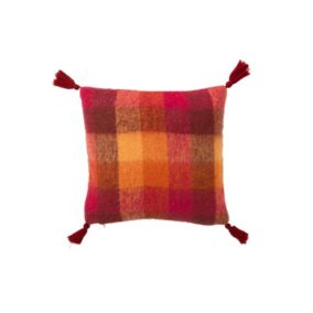 Coussin avec floche en textile multicouleur 45x45x10 cm