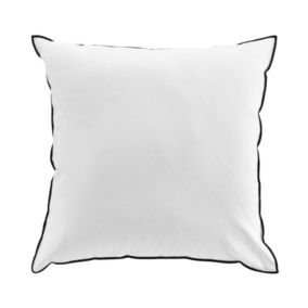 Coussin avec surjet en coton recyclé (50x50 cm - Blanc)