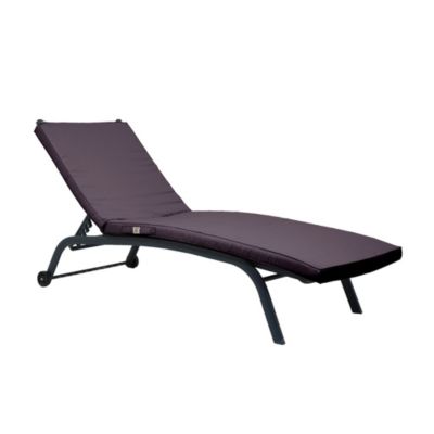 Coussin Chaise Longue Monochrome 90x45cm - Remplissage Coton PP, Sangles Ajustables - Pour Transat, Jardin, Terrasse - 8
