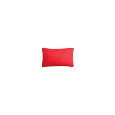 Coussin - Bicolore - Rouge et lin - 30 x 50 cm - 100% coton - Intérieur