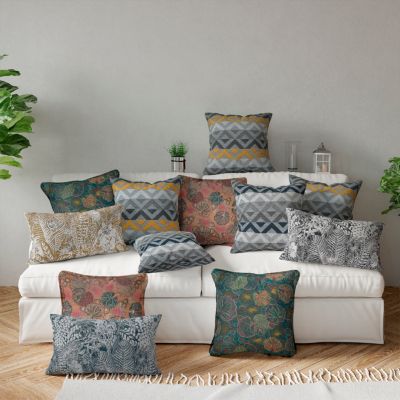 Coussin bleu Glenor 45 x 45 cm GoodHome