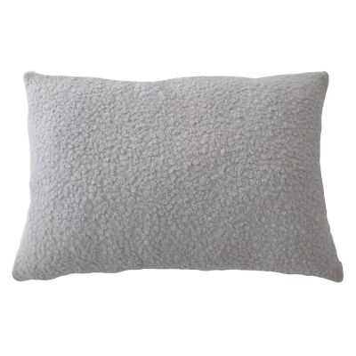 Coussin bouclette Ornami L.60 x l.45 cm gris