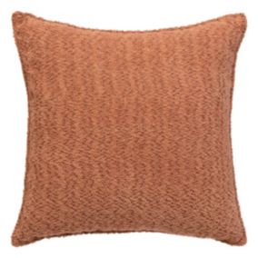 Coussin bouclette Saona terracotta 45x45cm - Atmosphera