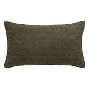 Coussin bouclette Saona vert kaki 30x50cm - Atmosphera