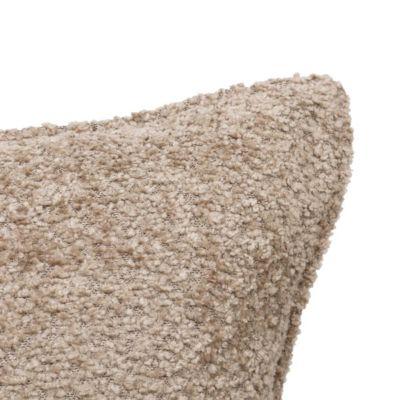 Coussin bouclette Soana beige lin 45x45cm - Atmosphera Créateur d'intérieur