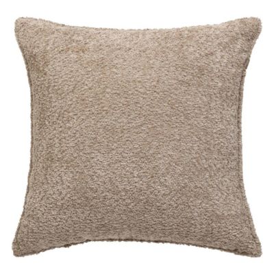 Coussin bouclette Soana beige lin 45x45cm - Atmosphera