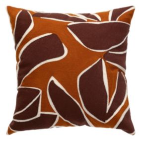 Coussin broderie Hary rouge rubis 45x45cm - Atmosphera