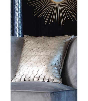Coussin écailles brillantes 40x40cm - 40x40cm - Gris