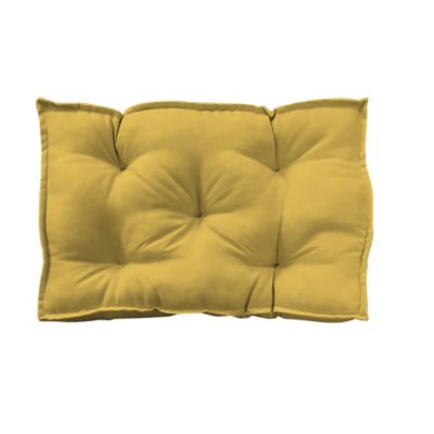 Coussin câle reins déperlant uni jaune ocre L.60 x l.10 x ep.40cm Ornami