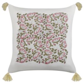 Coussin CARISSA Coton 45 x 45 cm Multicolore Motif floral