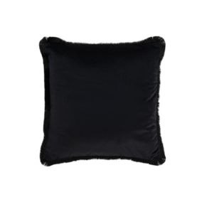 Coussin carré en polyester noir 42x42cm