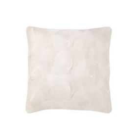 Coussin carré en textile beige 45x45x10 cm