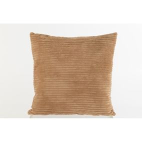 Coussin carré en textile marron 45x45x14 cm