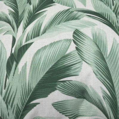 Coussin carré Deko & Co feuillage Blanc et Vert L. 45 x l. 45 cm