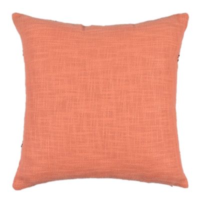 Coussin carré Deko & Co terracotta L.45 x l.45 cm