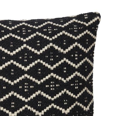 Coussin chevron Blooma Denia noir et blanc 45 x 45 cm