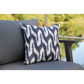 Coussin Chevron noir 45 x 45 cm Proloisirs