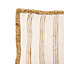 Coussin Chindi rayé Deco&Co blanc et jute L.60 x l.40 cm