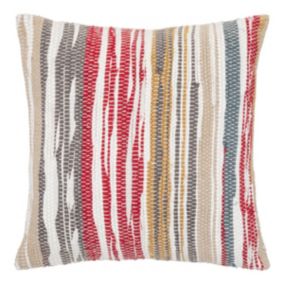 Coussin chindi Row - coton - 40x40 cm - Atmosphera
