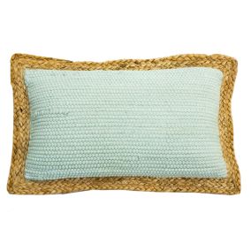 Coussin CHINDI SAUGE 30x50 Jute et coton