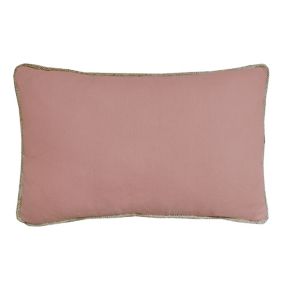 COUSSIN COTON RECYCLE PIPING JUTE CAMEO ROSE 30X50