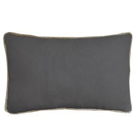 COUSSIN COTON RECYCLE PIPING JUTE GRIS URBAN 30X50