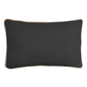 COUSSIN COTON RECYCLE PIPING JUTE NOIR 30X50