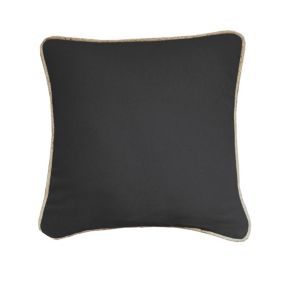 COUSSIN COTON RECYCLE PIPING JUTE NOIR 40X40