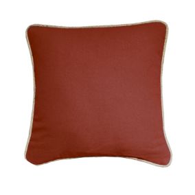 COUSSIN COTON RECYCLE PIPING JUTE  TERRE DE SIENNE 40X40