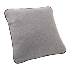 Coussin d'ameublement à chevrons (45x45 cm - Noir)