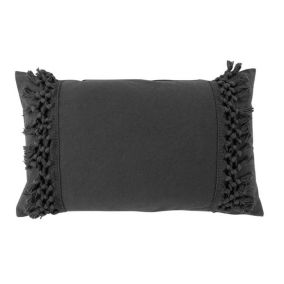 Coussin déco Salma anthracite - Douceur d'Intérieur