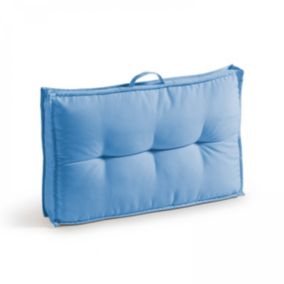 Coussin d'extérieur matelassé bleu 60 x 40cm  Oviala