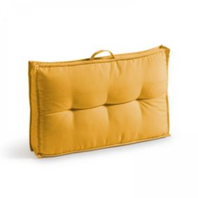 Coussin d'extérieur matelassé jaune 60 x 40cm  Oviala