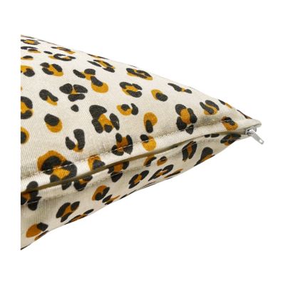 Coussin d'extérieur carré léopard 45 x 45 x 12 cm Tendances et Créations