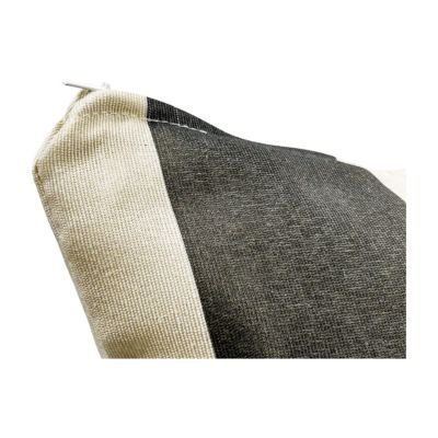 Coussin d'extérieur rectangulaire rayé anthracite 45 x 30 x 12 cm Tendances et Créations