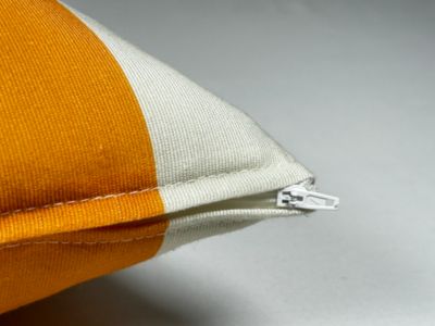 Coussin d'extérieur rectangulaire rayé jaune 45 x 30 x 12 cm Tendances et Créations