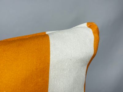 Coussin d'extérieur rectangulaire rayé jaune 45 x 30 x 12 cm Tendances et Créations