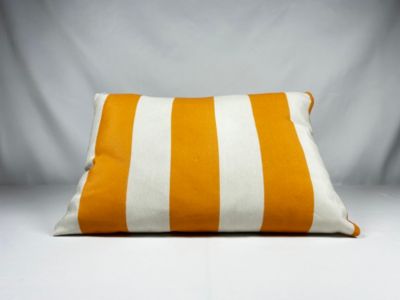Coussin d'extérieur rectangulaire rayé jaune 45 x 30 x 12 cm Tendances et Créations