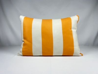 Coussin d'extérieur rectangulaire rayé jaune 45 x 30 x 12 cm Tendances et Créations