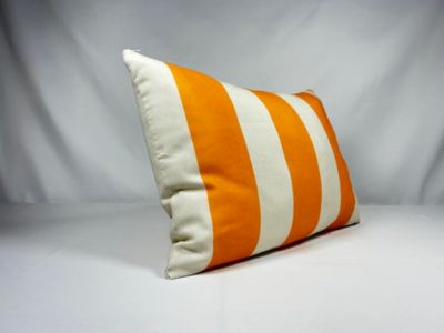 Coussin d'extérieur rectangulaire rayé jaune 45 x 30 x 12 cm Tendances et Créations