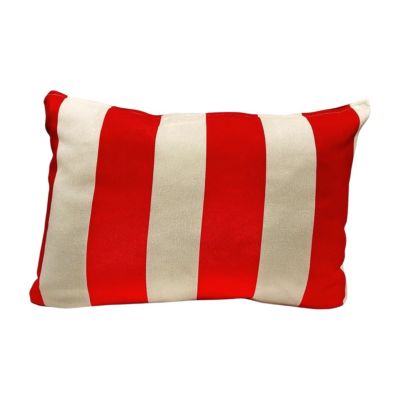 Coussin d'extérieur rectangulaire rayé terracotta 45 x 30 x 12 cm Tendances et Créations