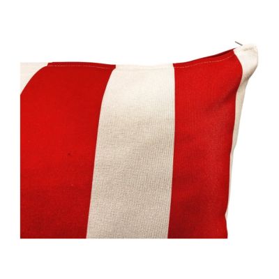 Coussin d'extérieur rectangulaire rayé terracotta 45 x 30 x 12 cm Tendances et Créations