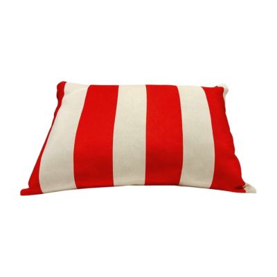 Coussin d'extérieur rectangulaire rayé terracotta 45 x 30 x 12 cm Tendances et Créations