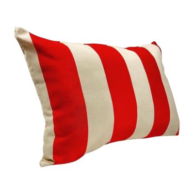 Coussin d'extérieur rectangulaire rayé terracotta 45 x 30 x 12 cm Tendances et Créations