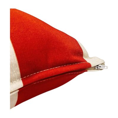 Coussin d'extérieur rectangulaire rayé terracotta 45 x 30 x 12 cm Tendances et Créations