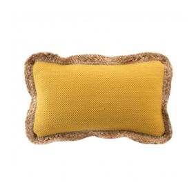 Coussin Déhoussable (30 x 50 cm) Akina Ocre, Coton & Polyester avec - 30x50cm - Ocre