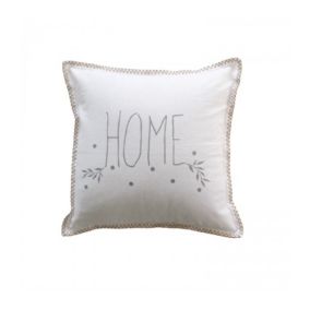 Coussin déhoussable 40x40cm blanc "HERITAGE" - 40x40cm - Blanc