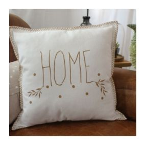 Coussin déhoussable 40x40cm écru "HERITAGE" - 40x40cm - Ecru