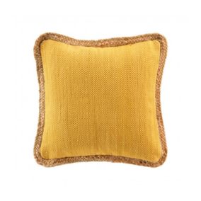 Coussin Déhoussable (45 x 45 cm) Akina Ocre, Coton & Polyester avec - 45x45cm - Ocre